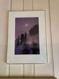 Peter Hirsch (American, 1936 - 2001) Framed Photograph Snowy Mountain At Night