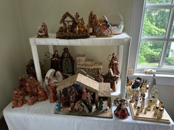 Eclectic Christmas Holiday Figure Candle Decor Lot!!!