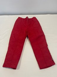 1 Pair Of Vintage Size 6 Red Snow Pants