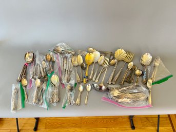 Large Lot Of Silverplate Flatware