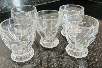 Set Of 5 Footed Whiskey Glasses 3' Tall