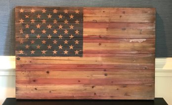 Large Wooden American Flag