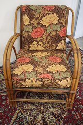 Vintage Rattan Arm Chair With Extra Fabric- Lot 2