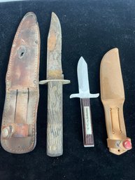 Pair Of Antique Hunting Knives