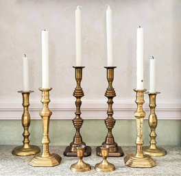 Vintage And Antique Brass Candlesticks