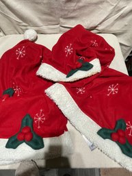 4 Large Santa Hat, Chair Covers