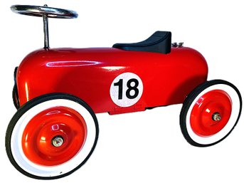 Classic Red Number 18  Ride-On Derby Car