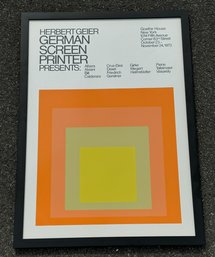 Original 1973 Josef Albers Gallery Screenprint Homage To The Square