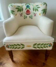 Grandin Road Gianna Embroidered Armchair (NEW In BOX)