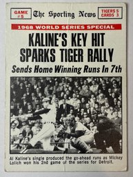 1969 Topps #166 Al Kaline Key Hit World Series Special