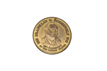 FDR Roosevelt Post Presidential 1 1/4' Metal Portrait Medal