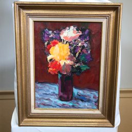 Original James Pascucci Oil On Canvas Painting - Beautiful Abstract Flowers - SKU: 99-31315