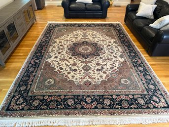 Beautiful Hand Knotted Tabriz Floral Silk & Wool Rug, $9,320 Purchase