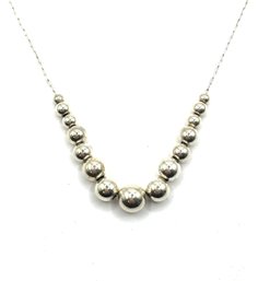 Vintage Sterling Silver Balls Necklace