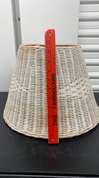 Loverly Wicker Lamp Shade  10.5x8.5x15.5 On Metal Frame