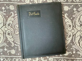 Antique Postcard Collection In Black Book (1920s - 1930s)