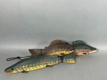 Hand Painted Wooden Fish Hanging