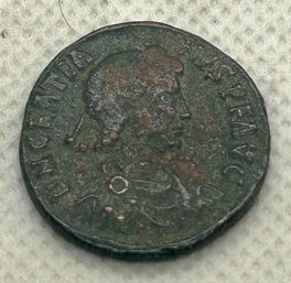 Circa 200 A.D. Ancient Roman Bronze Coin