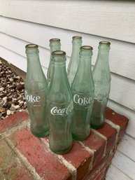 6 Vintage Coke Bottles Lot 1