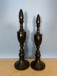 2 Vintage Pedestal Decor Pieces Set