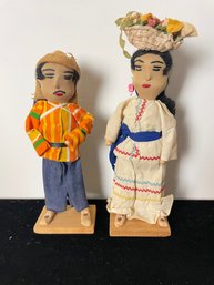 Pair Of Honduran Folk Art Dolls