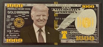 Trump Black And Silver Colored Bill