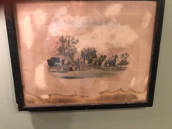 Antique Framed Art By Newhouse 'Quite Full Sirs' 1845