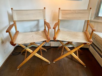 Pair Of Vintage Director's Folding Chairs