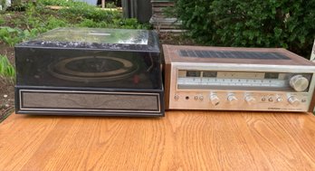Garrard Turn Table And Pioneer Stereo Receiver Model SX-580