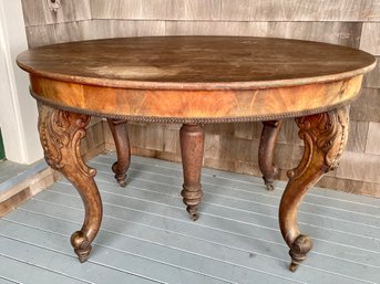 Antique Ornate Grand Foyer Entry Table