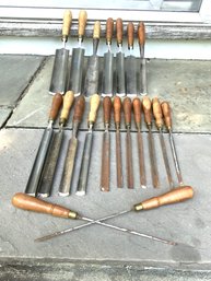 A Collection Of Charles Buck Cast Steel Woodworking Chisels