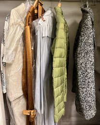 5 Women's Jackets By International Concepts, Uniqlo, American Bazaar, H&M & Charter Club Dress, Mostly Large