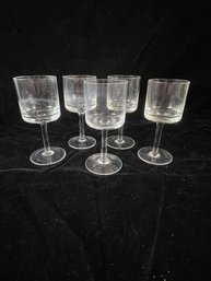 Nouveau Style Wine Glasses - Set Of 5