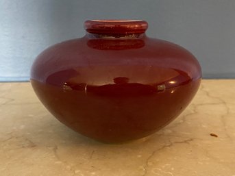 Vintage Red Ceramic Vase