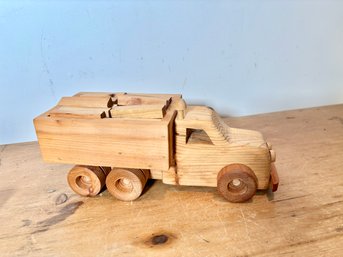 Vintage Handcrafted Wooden Truck