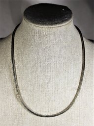 Very Fine Indonesian Sterling Silver Hook Clasp Necklace 16' Long