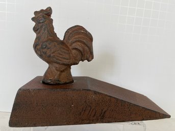 Vintage Rooster Iron Doorstop