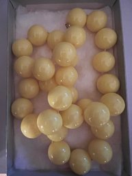 Large Creamy Yellow Beaded Necklace