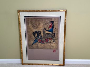 Vintage Hoi Lebadang 'Le Cheval Noir' Pencil Signed & Numbered Serigraph