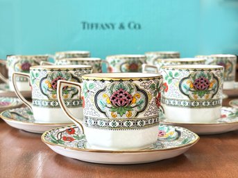 A Set Of 6 Vintage Adderleys For Tiffany Demitasse Cups And Saucers