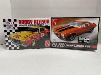 AMT, Pair Of 1/25 Scale Model Kits: 1970 1/2 Chevy Camaro Z-28' & Bobby Allison's Monte Carlo Stock Car (#140)