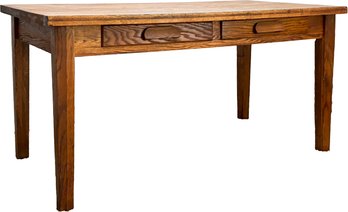 An Early 20th Century Oak Work Table, Kitchen Table, Or Desk