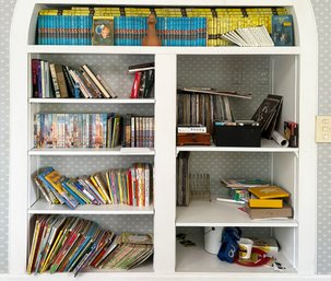 The Hardy Boys Series, Vintage Vinyl, And More - Bookshelf And Contents!