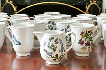 Portmeirion Botanic Garden Coffee Or Tea Mugs, And A Creamer