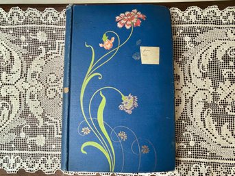 Antique Postcard Collection In Blue Book With Flowers (late 1800s - Early 1900s)