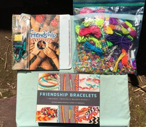 Lot Of 3 Friendship Bracelet Kits With Lots Of Extra Beads, Cording & Letter Charms - New Old Stock