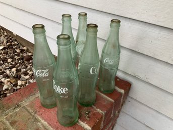 6 Vintage Coke Bottles Lot 2