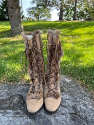 Calvin Klein Brown Suede Boots Size 7 M