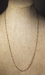 Italian Rose Gold Over Sterling Silver Chain Necklace 18' Long