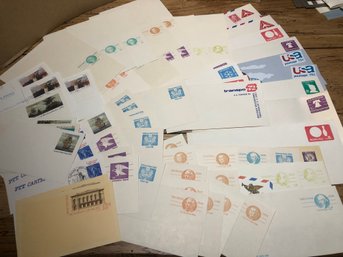 Over 60 Postage Paid Envelopes/postcards.  S56